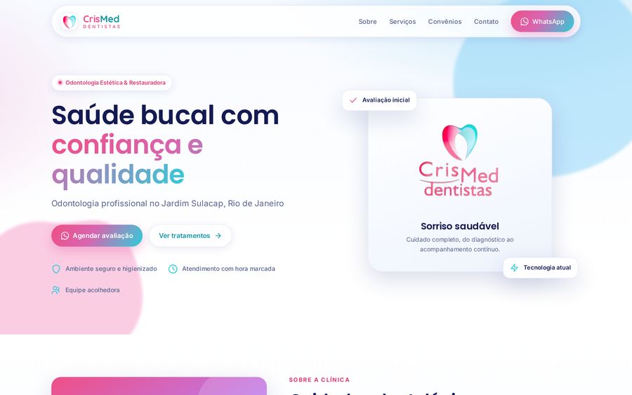 Prévia do site CrisMed Odontologia
