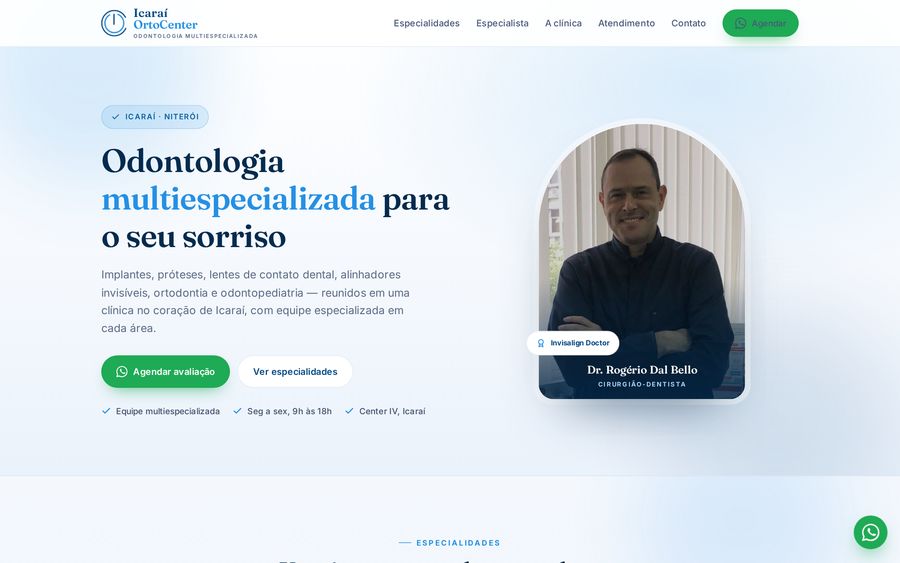 Prévia do site Icaraí Orto Center