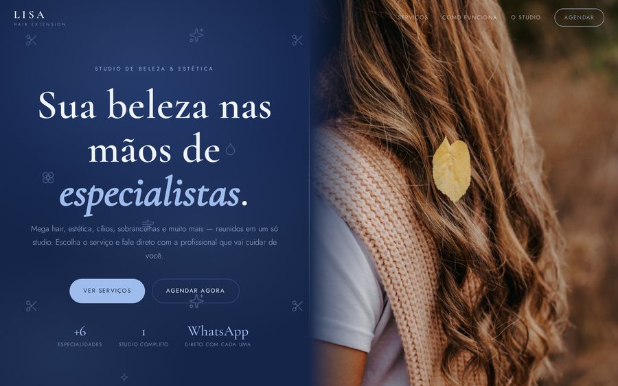 Prévia do site Lisa Hair Extension