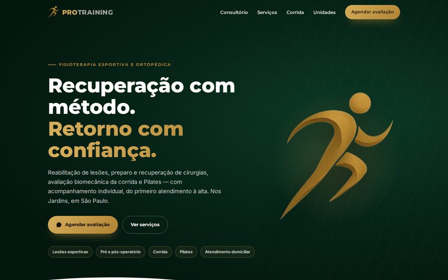 Prévia do site ProTraining