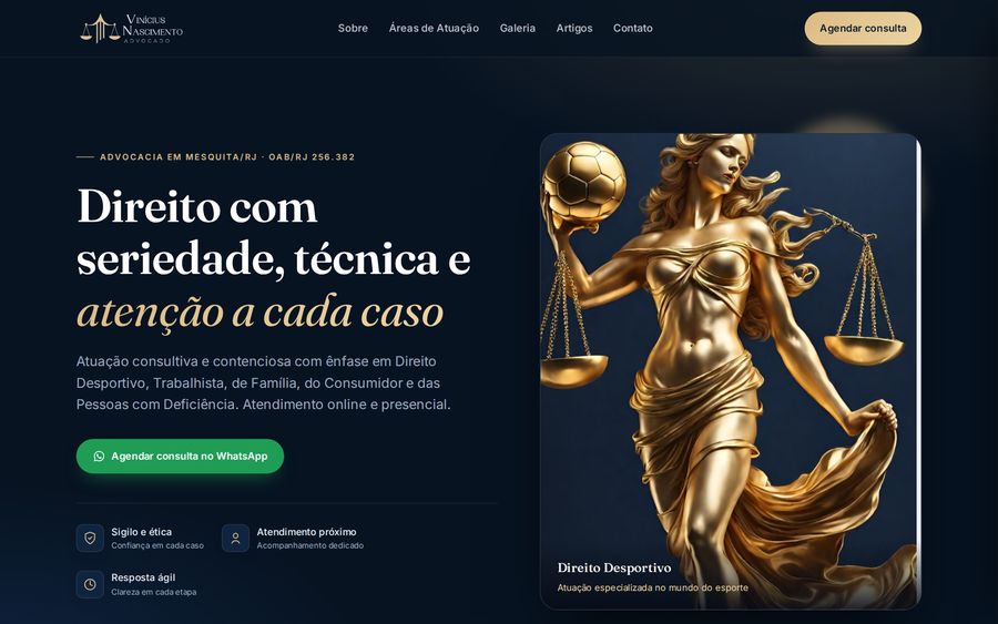 Prévia do site Vinícius Nascimento